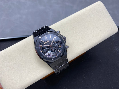 Royal Oak Chrono 26240 Black Ceramic APSF 1:1 Best Edition on Ceramic Bracelet SA4401 Super Clone V2 (Free Sprung)