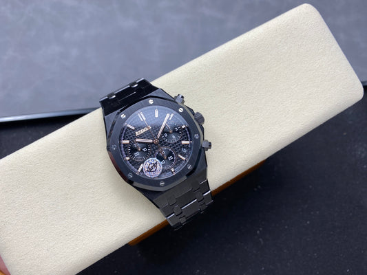 Royal Oak Chrono 26240 Black Ceramic APSF 1:1 Best Edition on Ceramic Bracelet SA4401 Super Clone V2 (Free Sprung)