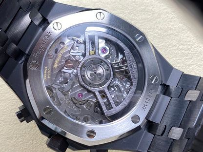 Royal Oak Chrono 26240 Black Ceramic APSF 1:1 Best Edition on Ceramic Bracelet SA4401 Super Clone V2 (Free Sprung)