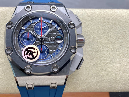 Royal Oak Offshore Schumacher SS TKF Best Edition Gray/Blue Dial on Blue Rubber Strap A3126