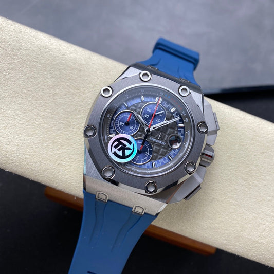Royal Oak Offshore Schumacher SS TKF Best Edition Gray/Blue Dial on Blue Rubber Strap A3126