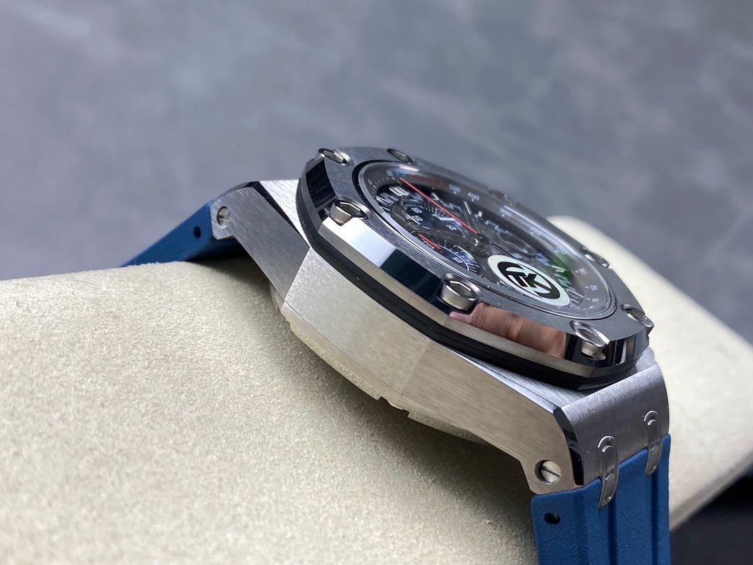 Royal Oak Offshore Schumacher SS TKF Best Edition Gray/Blue Dial on Blue Rubber Strap A3126