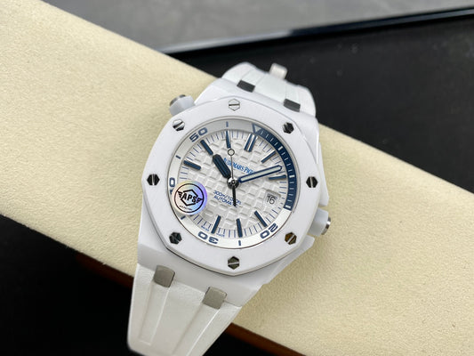 Royal Oak Offshore Diver 15707 White Ceramic APSF 1:1 Best Edition SA3120 Super Clone