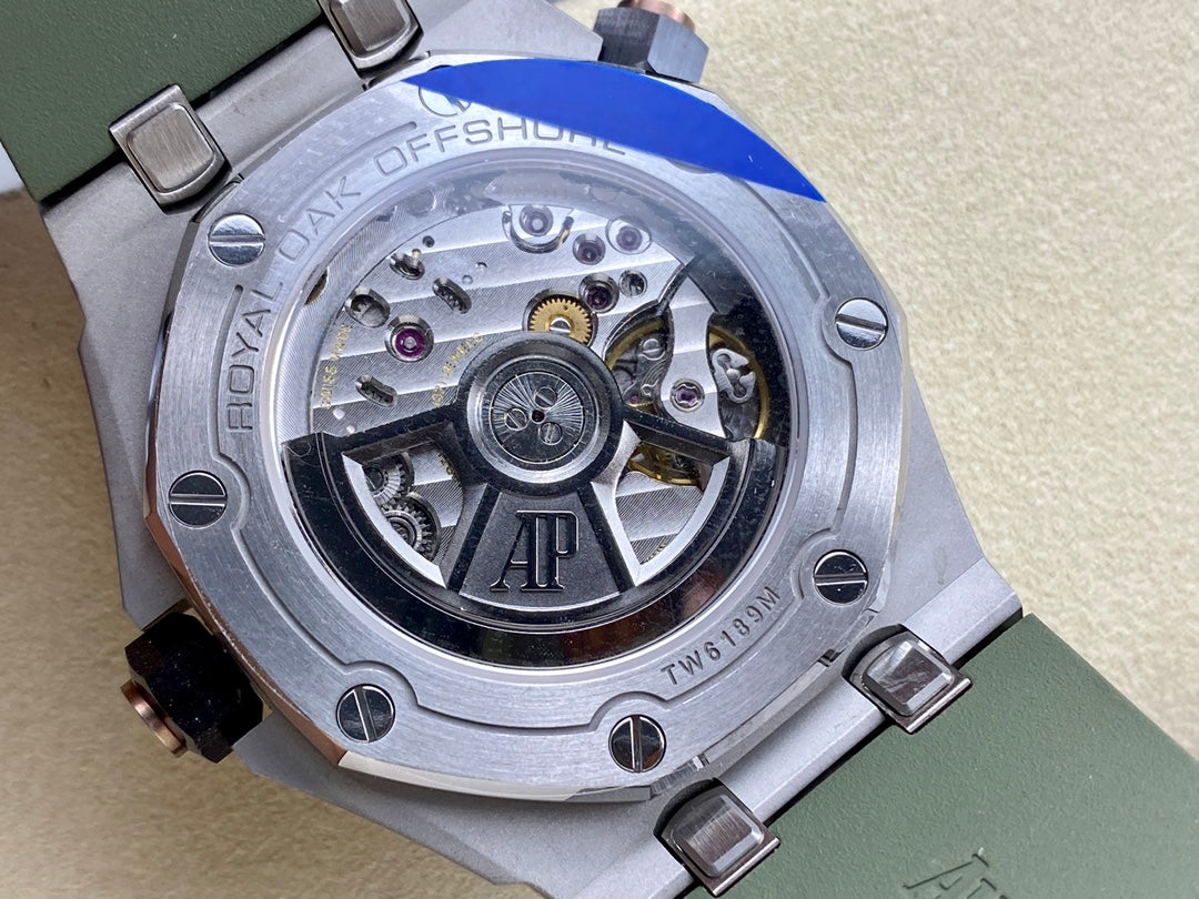 Royal Oak Offshore Diver 15720 SS APSF 1:1 Best Edition Green Dial on Green Rubber Strap A4308 Super Clone