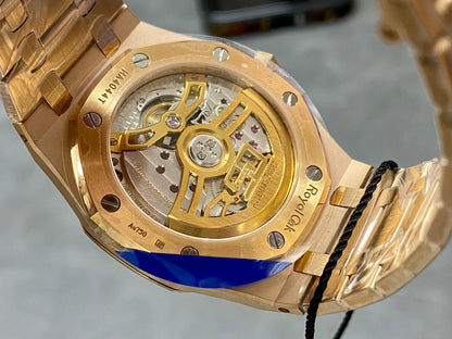 Royal Oak 39mm 16202 "50th Anniversary" RG ZF 1:1 Best Edition Gray Textured Dial on RG Bracelet A7121