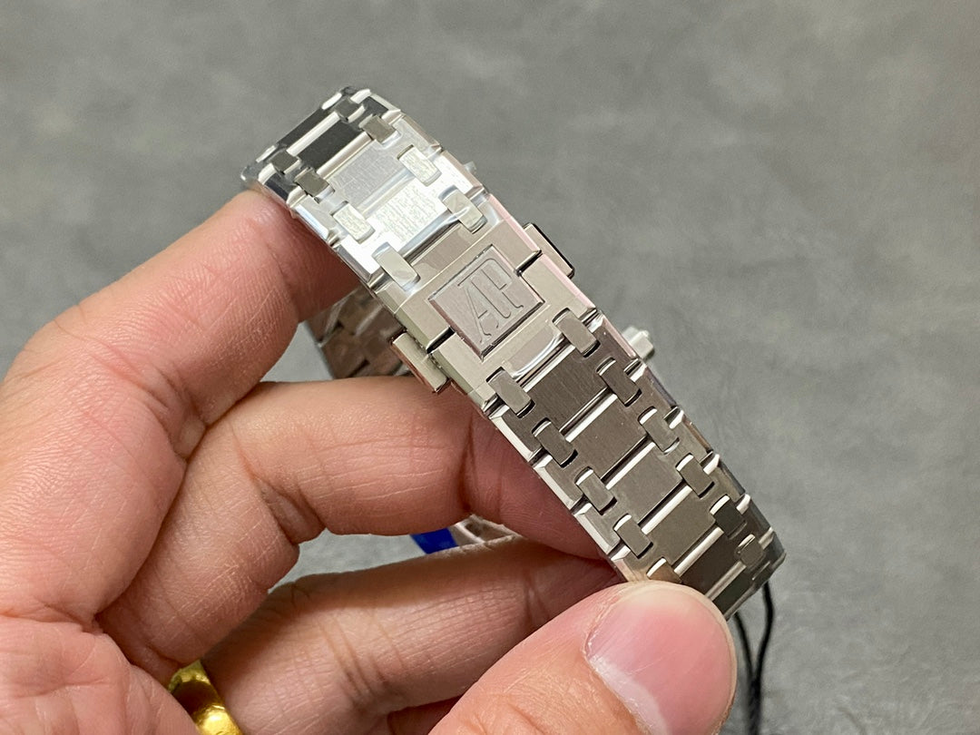 Royal Oak 39mm 16202 "50th Anniversary" SS ZF 1:1 Best Edition Green Textured Dial on SS Bracelet A7121
