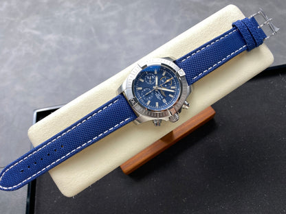Avenger Chrono SS TF 1:1 Best Edition Blue Dial on Blue Nylon Strap A7750 V2