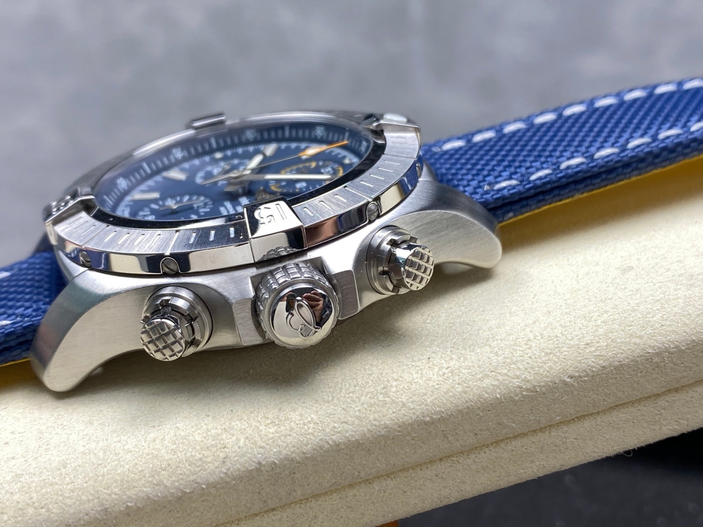 Avenger Chrono SS TF 1:1 Best Edition Blue Dial on Blue Nylon Strap A7750 V2