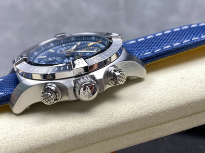 Avenger Chrono SS TF 1:1 Best Edition Blue Dial on Blue Nylon Strap A7750 V2