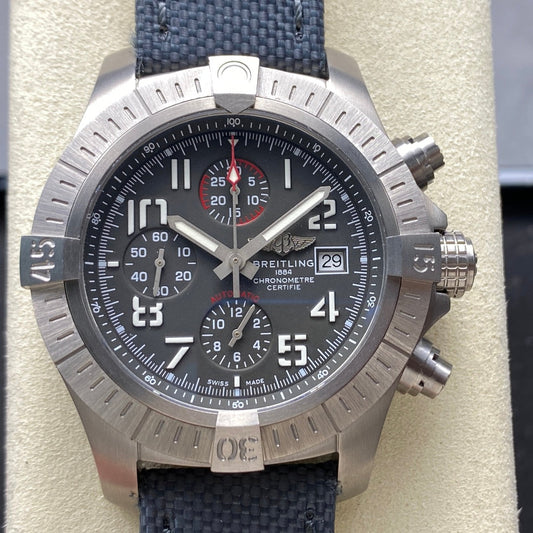 Avenger Chrono Titanium TF 1:1 Best Edition Gray Dial on Gray Nylon Strap A7750 V2