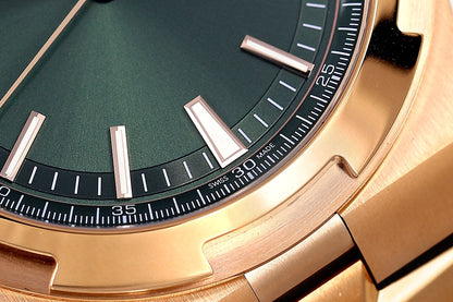 Overseas 4520V RG V2 ZF 1:1 Best Edition Green Dial On RG Bracelet Super Clone A5100