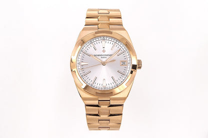 Overseas 4520V RG V2 ZF 1:1 Best Edition Silver Dial On RG Bracelet Super Clone A5100