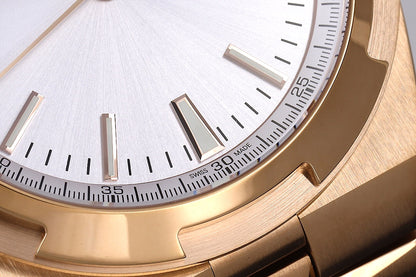 Overseas 4520V RG V2 ZF 1:1 Best Edition Silver Dial On RG Bracelet Super Clone A5100