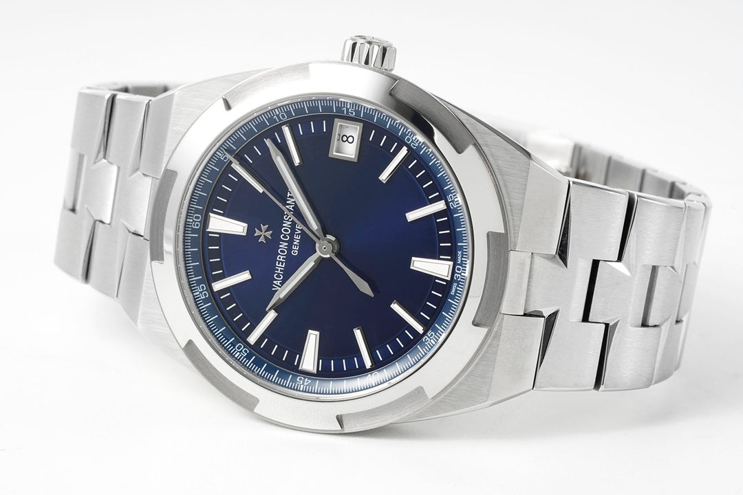 Overseas 4500V SS ZF 1:1 Best Edition Blue Dial On SS Bracelet Asian Super Clone 5100 V2