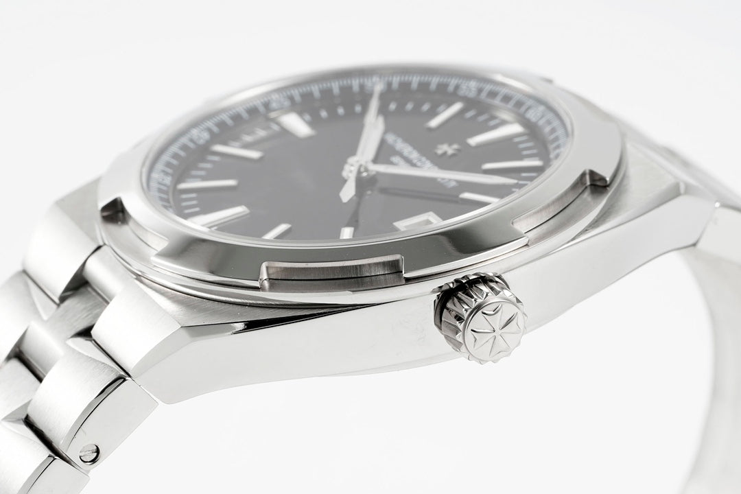 Overseas 4500V SS ZF 1:1 Best Edition Black Dial On SS Bracelet Asian Super Clone 5100 V2