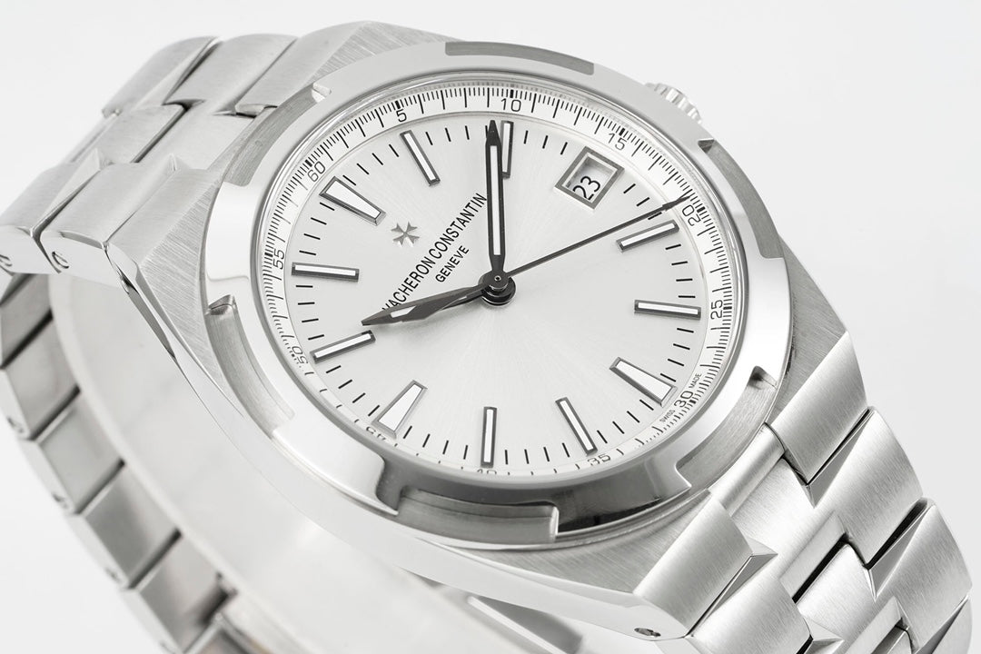 Overseas 4500V SS ZF 1:1 Best Edition Silver Dial On SS Bracelet Asian Super Clone 5100 V2