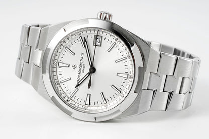 Overseas 4500V SS ZF 1:1 Best Edition Silver Dial On SS Bracelet Asian Super Clone 5100 V2