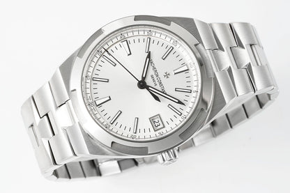 Overseas 4500V SS ZF 1:1 Best Edition Silver Dial On SS Bracelet Asian Super Clone 5100 V2