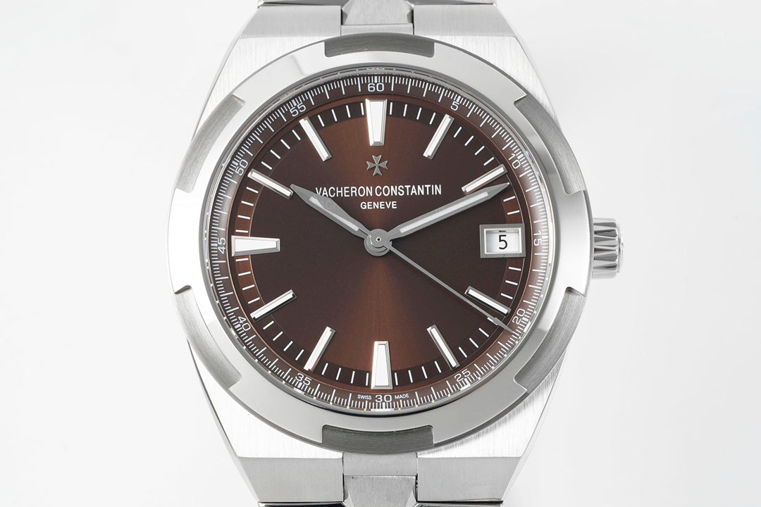 Overseas 4500V SS ZF 1:1 Best Edition Brown Dial On SS Bracelet Asian Super Clone 5100 V2