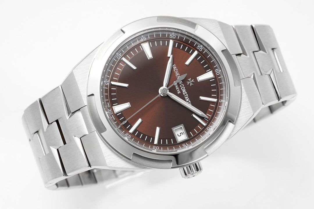 Overseas 4500V SS ZF 1:1 Best Edition Brown Dial On SS Bracelet Asian Super Clone 5100 V2