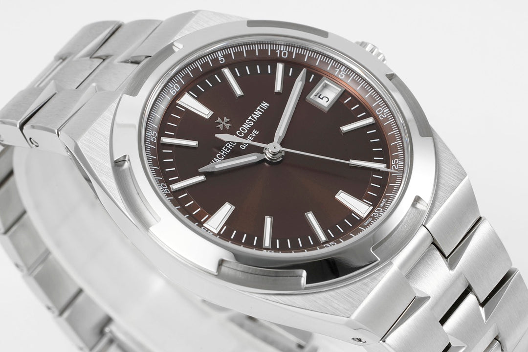 Overseas 4500V SS ZF 1:1 Best Edition Brown Dial On SS Bracelet Asian Super Clone 5100 V2