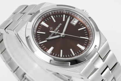 Overseas 4500V SS ZF 1:1 Best Edition Brown Dial On SS Bracelet Asian Super Clone 5100 V2
