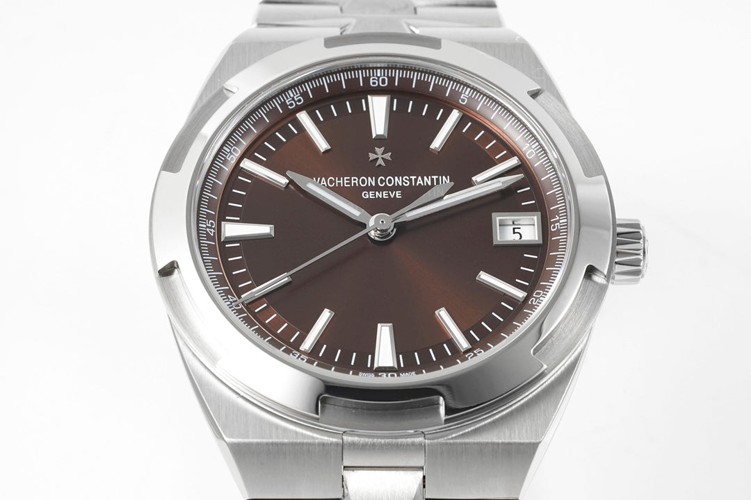 Overseas 4500V SS ZF 1:1 Best Edition Brown Dial On SS Bracelet Asian Super Clone 5100 V2