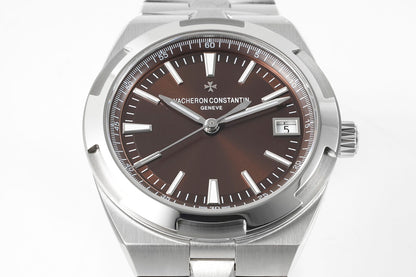 Overseas 4500V SS ZF 1:1 Best Edition Brown Dial On SS Bracelet Asian Super Clone 5100 V2