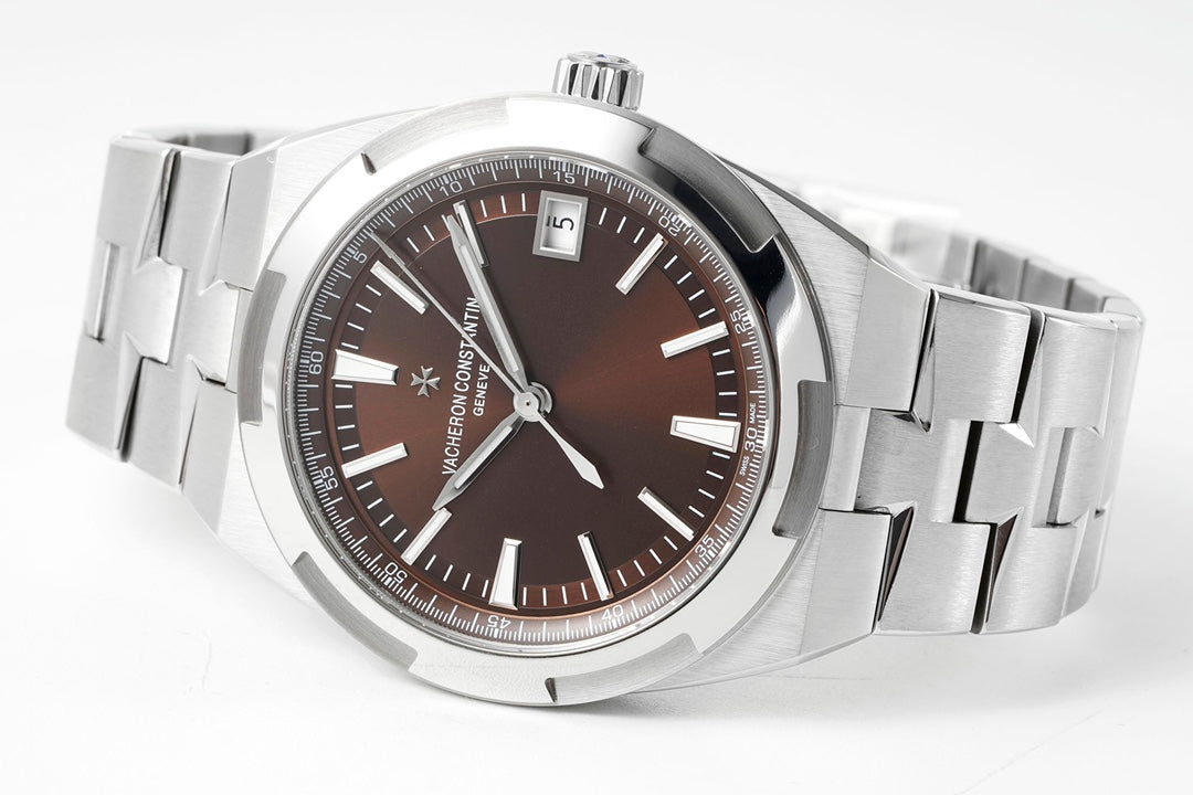 Overseas 4500V SS ZF 1:1 Best Edition Brown Dial On SS Bracelet Asian Super Clone 5100 V2