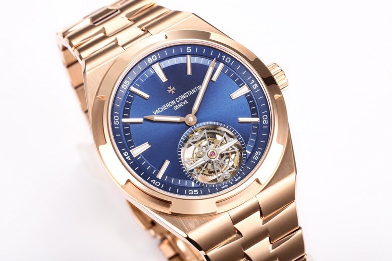 Overseas Tourbillon RG BBS Best Edition Blue Dial on RG Bracelet