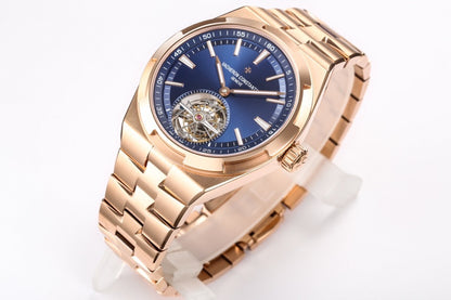 Overseas Tourbillon RG BBS Best Edition Blue Dial on RG Bracelet