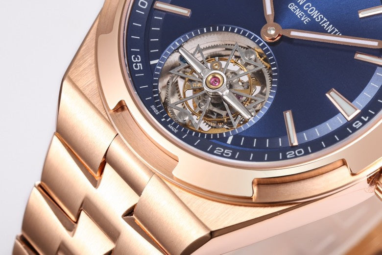 Overseas Tourbillon RG BBS Best Edition Blue Dial on RG Bracelet