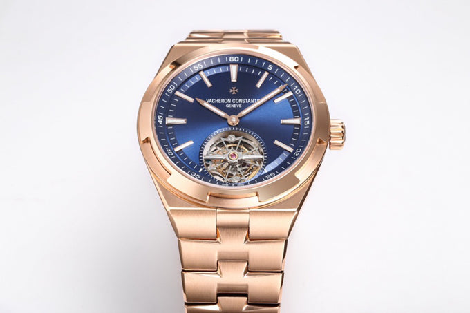 Overseas Tourbillon RG BBS Best Edition Blue Dial on RG Bracelet