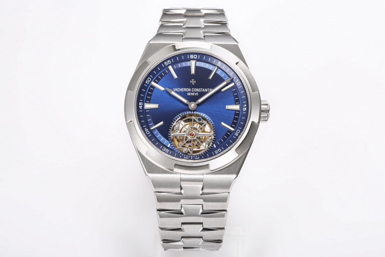 Overseas Tourbillon SS BBS Best Edition Blue Dial on SS Bracelet