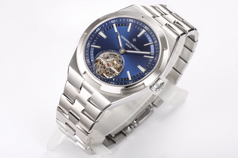 Overseas Tourbillon SS BBS Best Edition Blue Dial on SS Bracelet