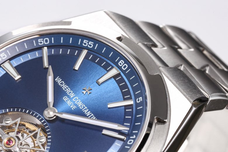 Overseas Tourbillon SS BBS Best Edition Blue Dial on SS Bracelet