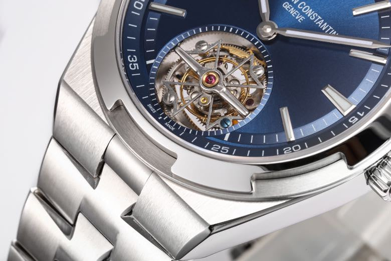 Overseas Tourbillon SS BBS Best Edition Blue Dial on SS Bracelet