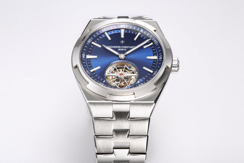 Overseas Tourbillon SS BBS Best Edition Blue Dial on SS Bracelet