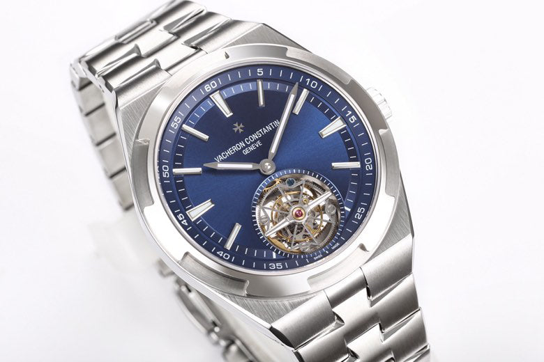 Overseas Tourbillon SS BBS Best Edition Blue Dial on SS Bracelet