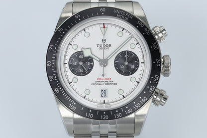 Black Bay Chrono SS ZF 1:1 Best Edition White/Black Dial on SS Bracelet A7750