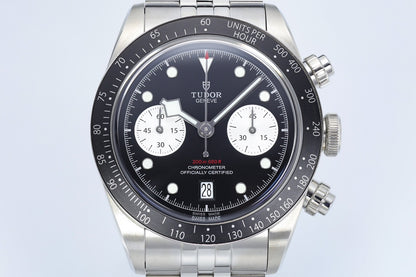Black Bay Chrono SS ZF 1:1 Best Edition Black/White Dial on SS Bracelet A7750
