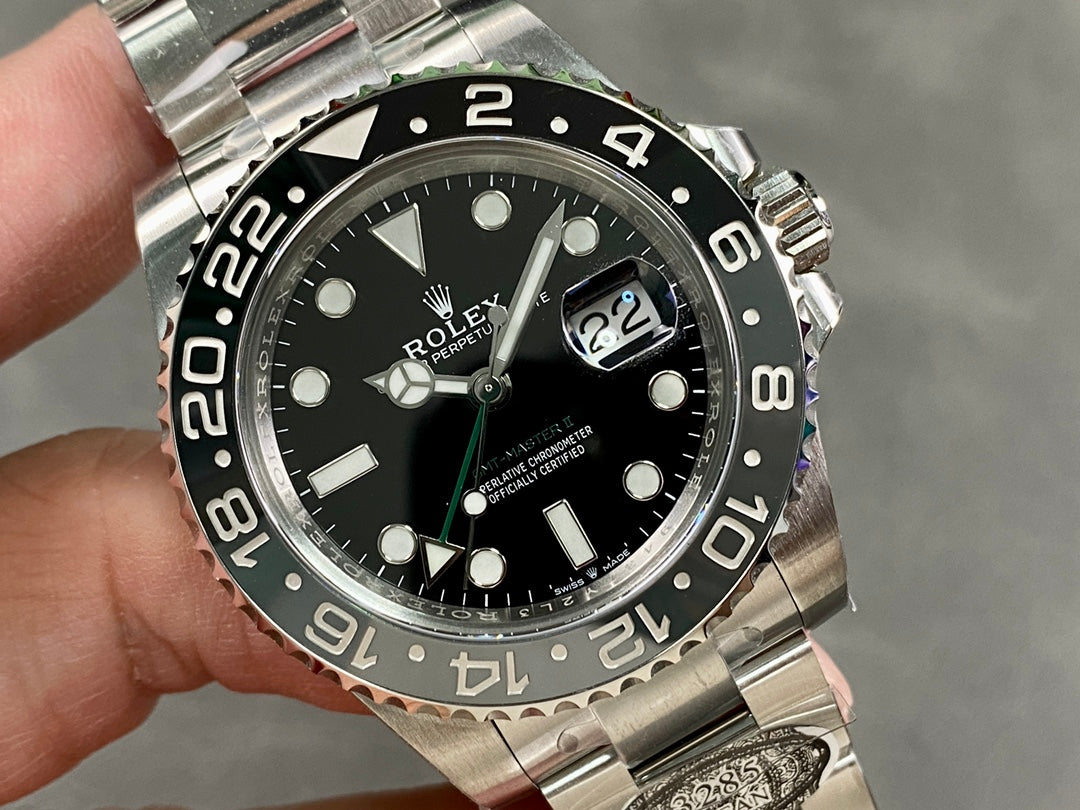 GMT-Master II 126710 GRNR Black/Gray Ceramic Clean Factory 1:1 Best Edition on Oyster Bracelet DD3285 CHS V3
