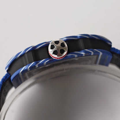 Umi Maker's RM67-02 Blue NTPT Fernando Yellow/Red/Blue Skeleton Dial on Nylon strap CRMA7 Clone V2