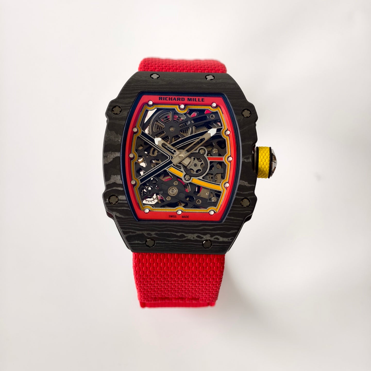 Umi Maker's RM67-02 Black NTPT Alexander Black/Red/Yellow Skeleton Dial on Nylon strap CRMA7 Clone V2