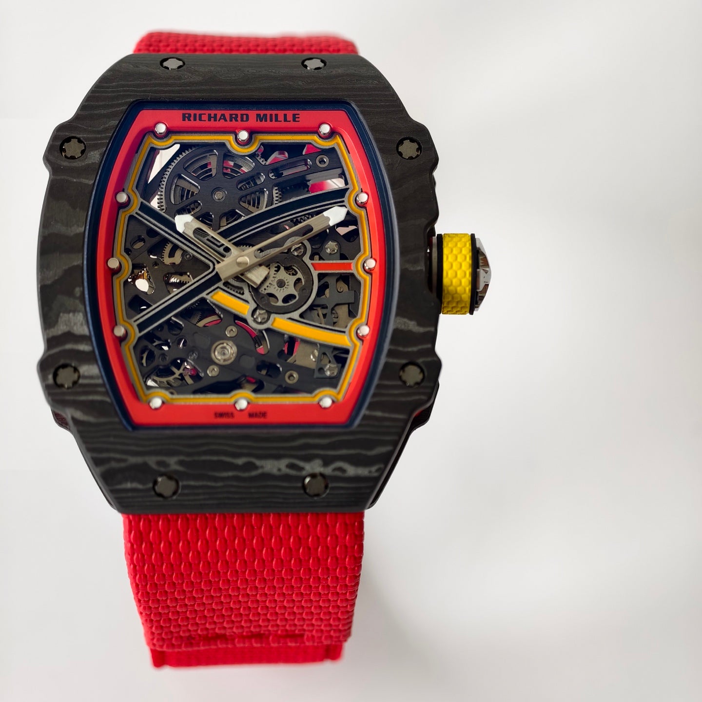 Umi Maker's RM67-02 Black NTPT Alexander Black/Red/Yellow Skeleton Dial on Nylon strap CRMA7 Clone V2