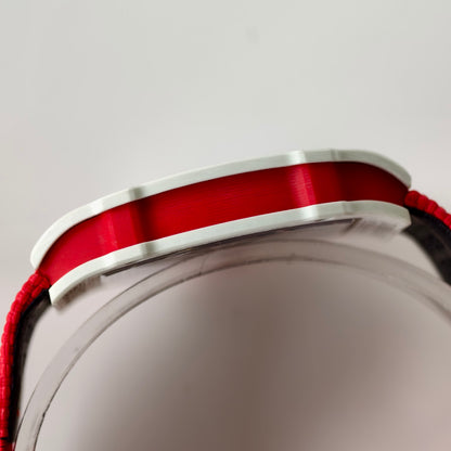 Umi Maker's RM67-02 White NTPT Charles Red/White Skeleton Dial on Nylon strap CRMA7 Clone V2