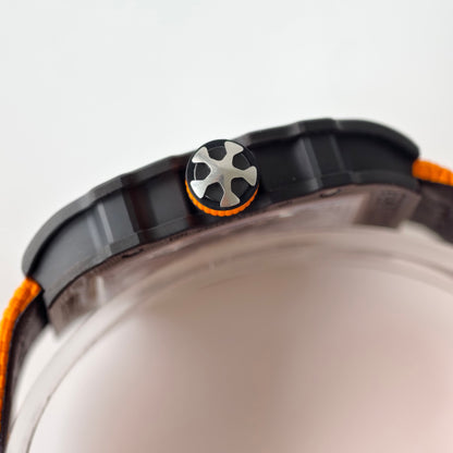 Umi Maker's RM67-02 Black NTPT McLaren Orange Skeleton Dial on Nylon strap CRMA7 Clone V2