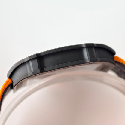 Umi Maker's RM67-02 Black NTPT McLaren Orange Skeleton Dial on Nylon strap CRMA7 Clone V2