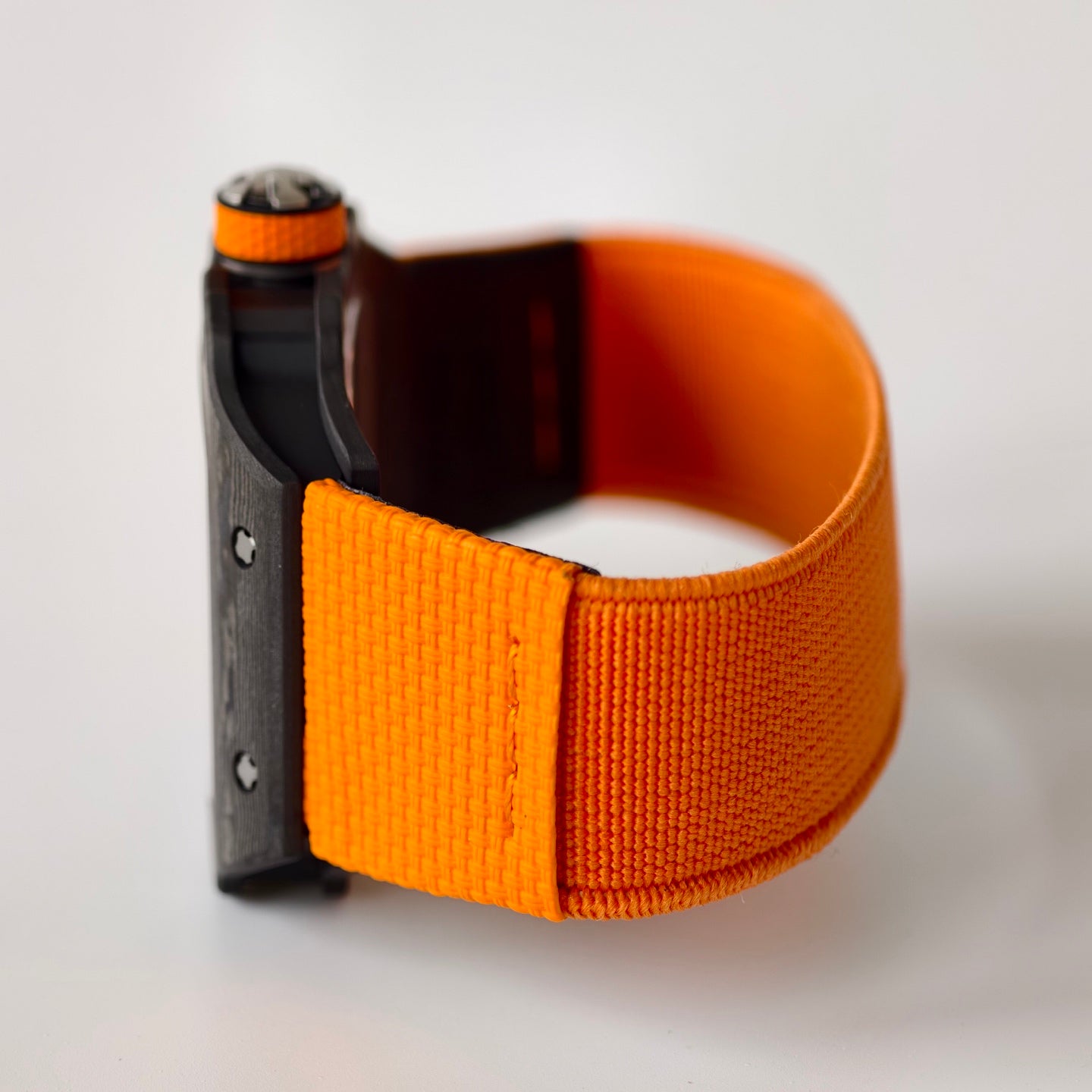 Umi Maker's RM67-02 Black NTPT McLaren Orange Skeleton Dial on Nylon strap CRMA7 Clone V2