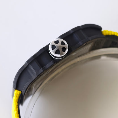 Umi Maker's RM67-02 UAE Black NTPT Black/Red/Green Skeleton Dial on Nylon strap CRMA7 Clone V2